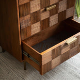 Bruno triple drawer chest with metal stand - ellementry